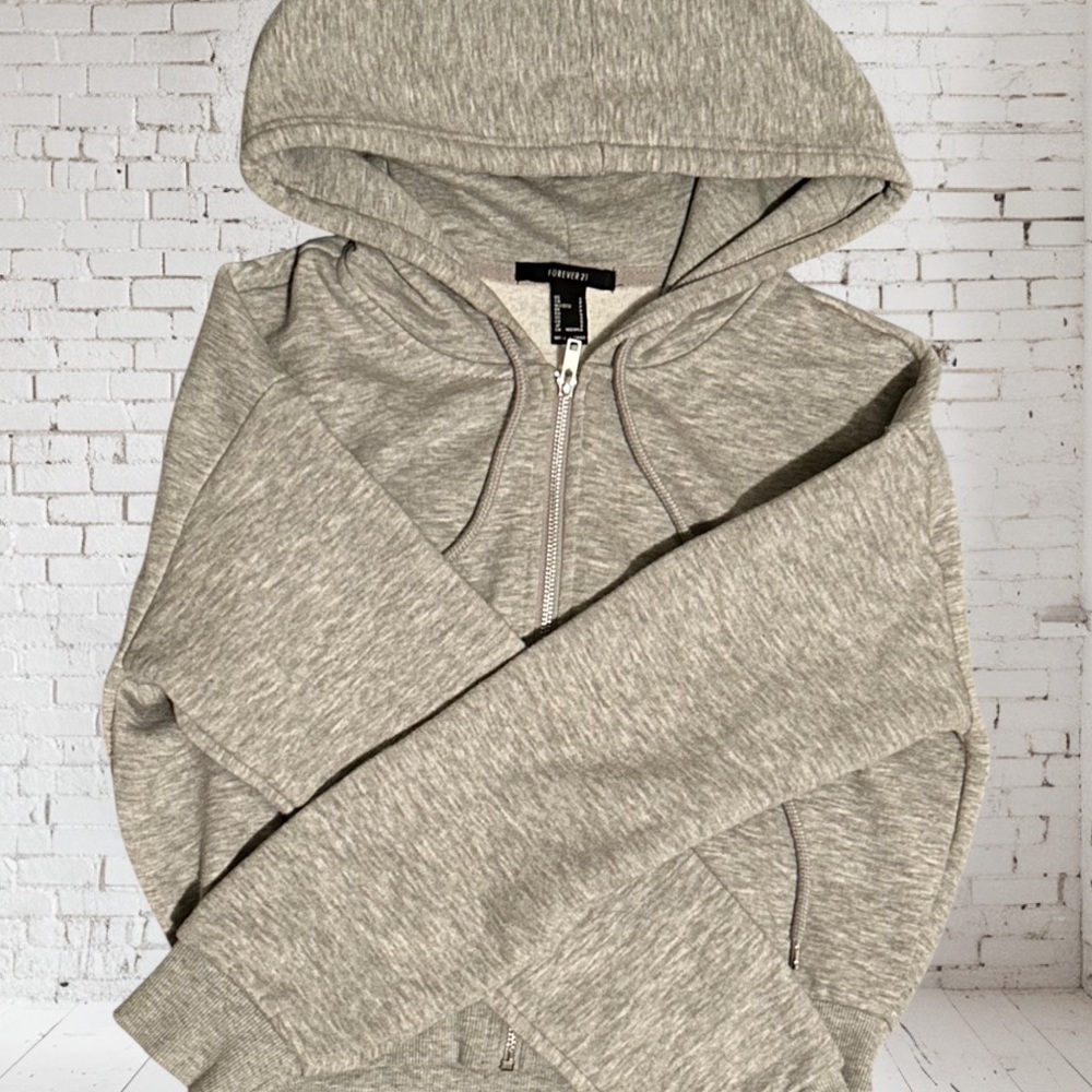 Gray Zip-Up Hoodie